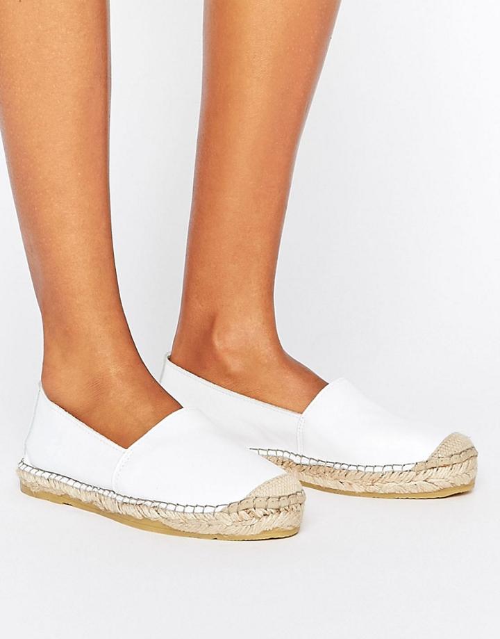 Selected Femme Marley New Leather Espadrilles - White