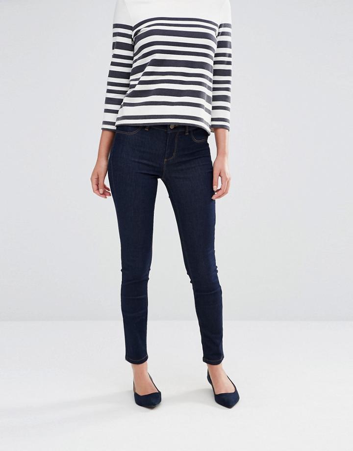 Oasis Rinse Wash Mid Rise Skinny Denim Jean - Blue