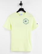 Champion Large Backprint Logo T-shirt In Pale Yellow