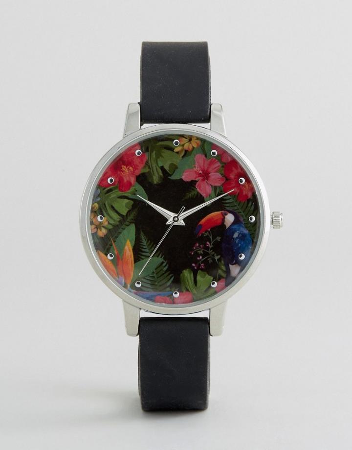 New Look Tropical Dial Watch - Silver