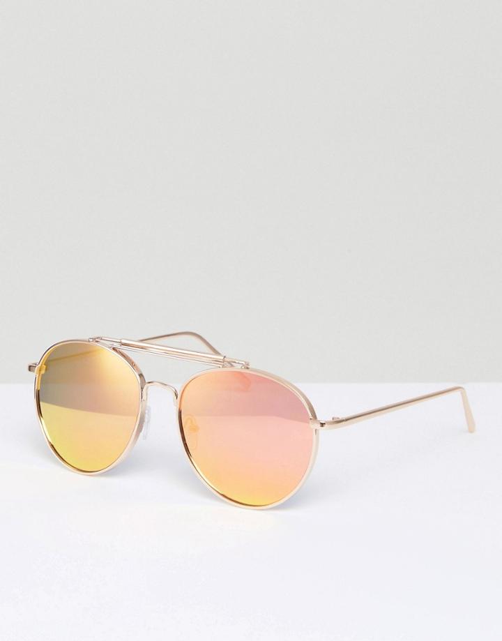 Aldo Gold Aviator Sunglasses - Gold