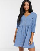 Asos Design Tall Lace And Pleat Long Sleeve Midi Dress In Teal Green