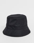 Monki Bucket Hat In Black - Black