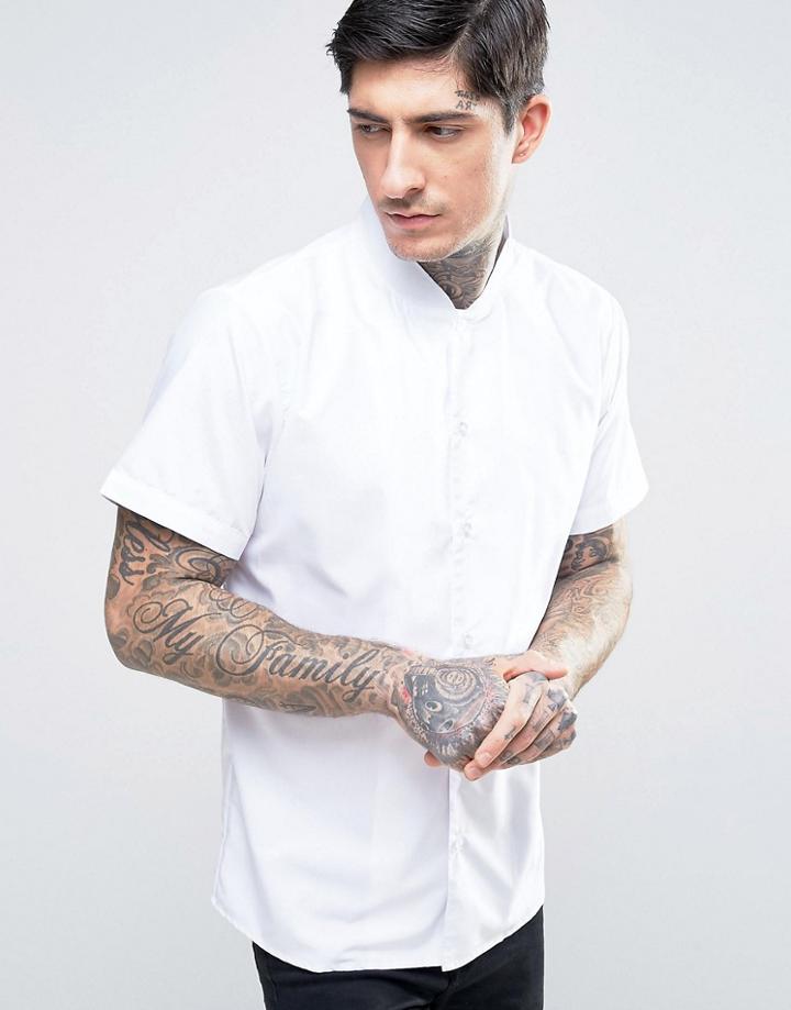 Rogues Of London Skinny Baseball Shirt - White