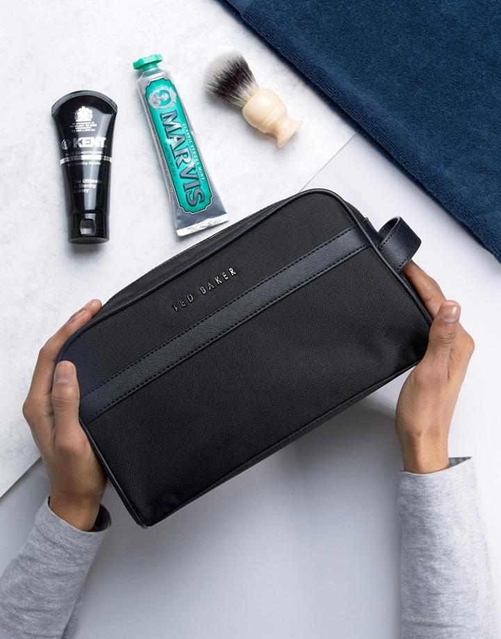 Ted Baker Classic Black Toiletry Bag - Brown