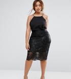 Coast Plus Lillian Lace Pencil Skirt - Black