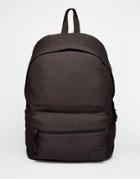 Asos Backpack In Canvas - Black