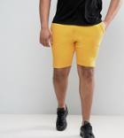 Asos Plus Jersey Skinny Shorts In Yellow - Yellow