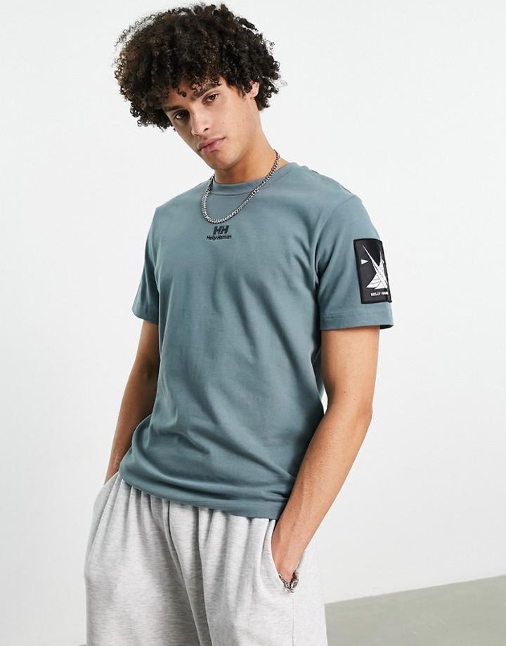 Helly Hansen Yu Patch T-shirt In Gray