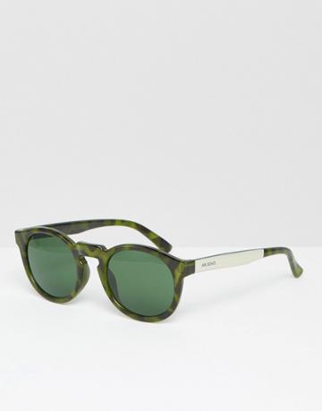 Mr. Boho Sunglasses Jordaan In Green Monochrome Made In Italy - Green