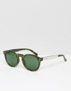 Mr. Boho Sunglasses Jordaan In Green Monochrome Made In Italy - Green
