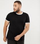 Asos Design Plus T-shirt With Crew Neck With Contrast Ringer-multi