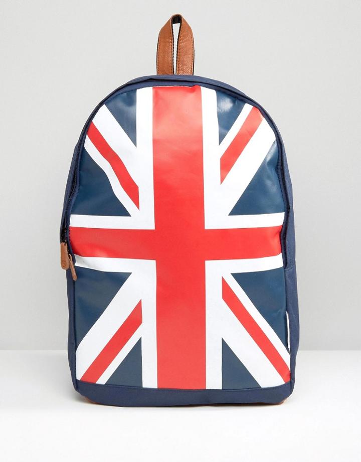 Lambretta Backpack Classic Union Jack All Over Print - Navy