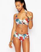 Seafolly Floral Retro Bikini Bottoms - White