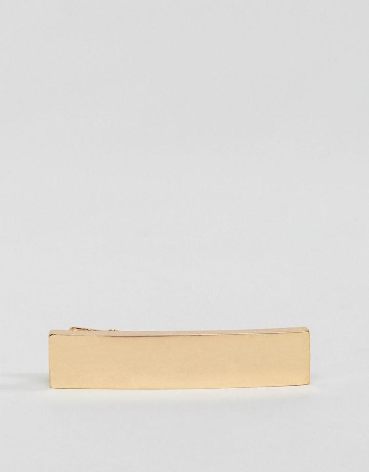 Icon Brand Flat Tie Bar In Antique Gold - Gold
