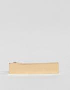 Icon Brand Flat Tie Bar In Antique Gold - Gold