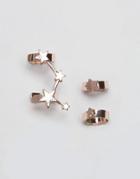 Asos Pack Of 3 Star Ear Cuffs - Copper