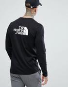 The North Face Long Sleeve T-shirt With Easy Back Logo In Black - Black