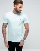 Original Penguin Pin Point T-shirt Small Logo Slim Fit In Blue - Blue