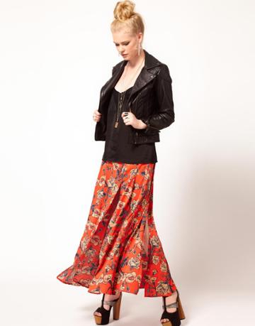 Minkpink 'inked' Rose Print Maxi Skirt