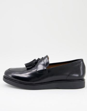 H By Hudson Calverston Loafers In Black Leather