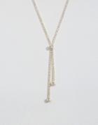 Nylon Triple Drape Necklace - Gold
