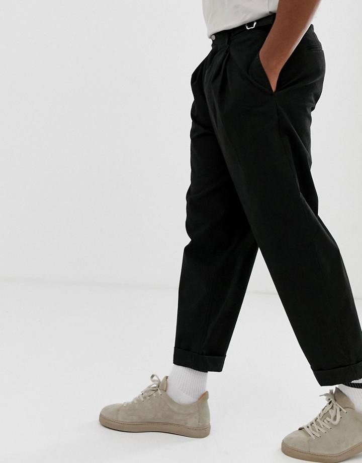 Asos Design Balloon Pants In Black - Black