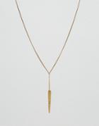 Made Drop Lariat Necklace - Gold