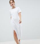 Asos Design Petite Ultimate T-shirt Maxi Dress - White
