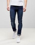 Loyalty And Faith Hayden Skinny Biker Jeans In Dark Wash - Blue