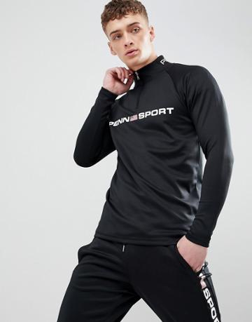 Penn Sport Muscle Track Top In Black - Black