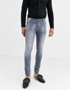 Asos Design Super Skinny Jean In Dusty Gray