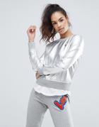 Love Moschino Astronaut Sweatshirt - Silver