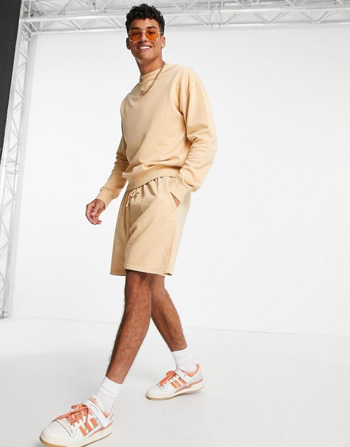 New Look Set Washed Sweatshirt In Yellow