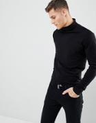 Mango Man Roll Neck Sweater In Black - Black