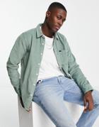 Hollister Cord Shirt In Green With Pocket