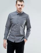 Esprit Shirt In Slim Fit Cotton - Gray
