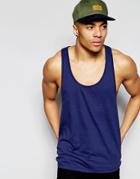 Asos Tank With Extreme Racer Back In Blue - Blue