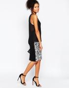 Jasmine Skirt In Metallic Foil Print - Silver