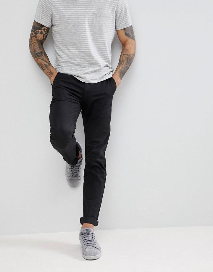 Farah Elm Twill Chino In Black - Black