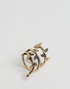 Asos Leaf Vine Ring - Antique Gold