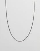 Mister Micro Curb Chain Necklace In Silver - Silver