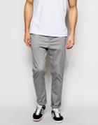 Asos Tapered Chinos In Light Grey - Warm Gray