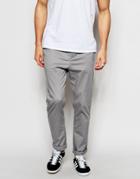 Asos Tapered Chinos In Light Grey - Warm Gray