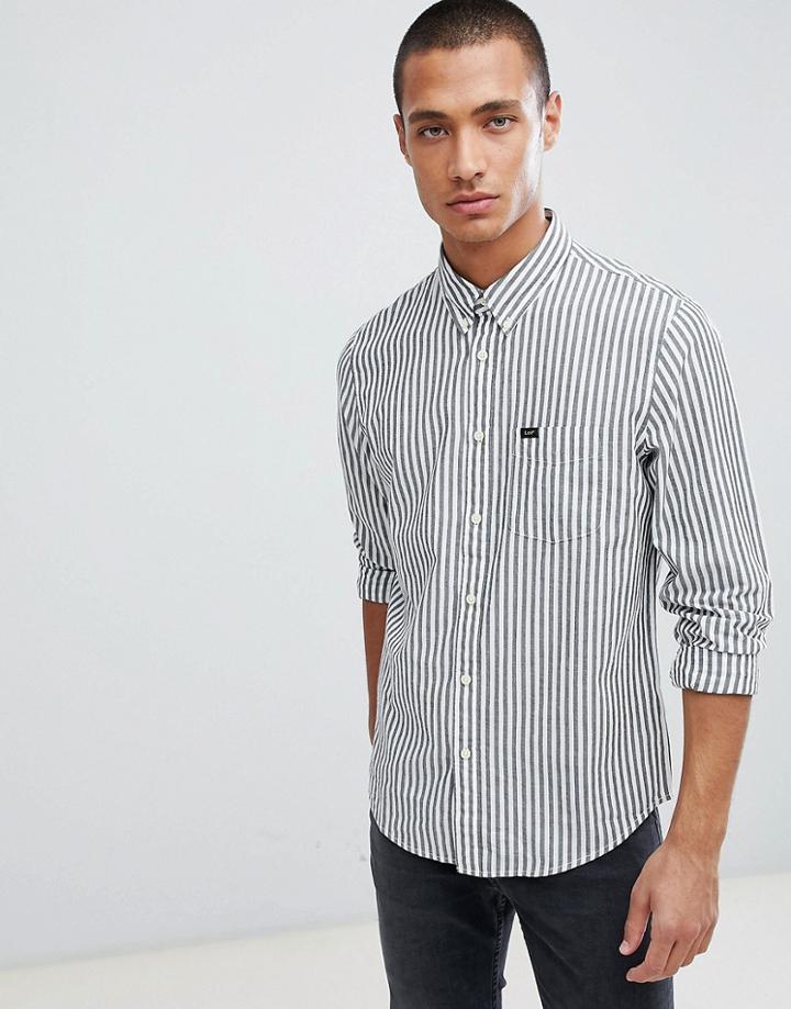 Lee Jeans Striped Shirt - White