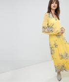 Vero Moda Floral Maxi Dress - Yellow