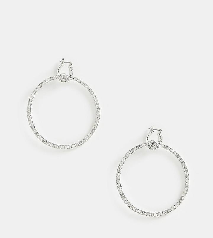 Aldo Cardoria Diamonte Hoop Earrings In Silver - Silver