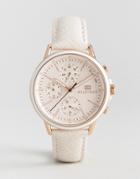 Tommy Hilfiger Carly Pink Leather Watch - Pink