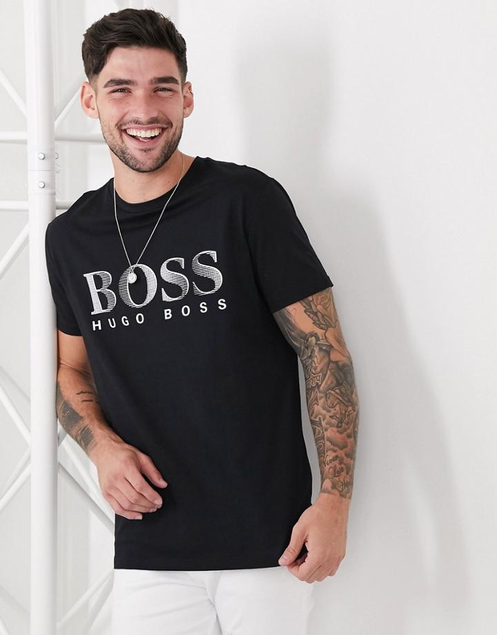 Boss Beachwear T-shirt In Black