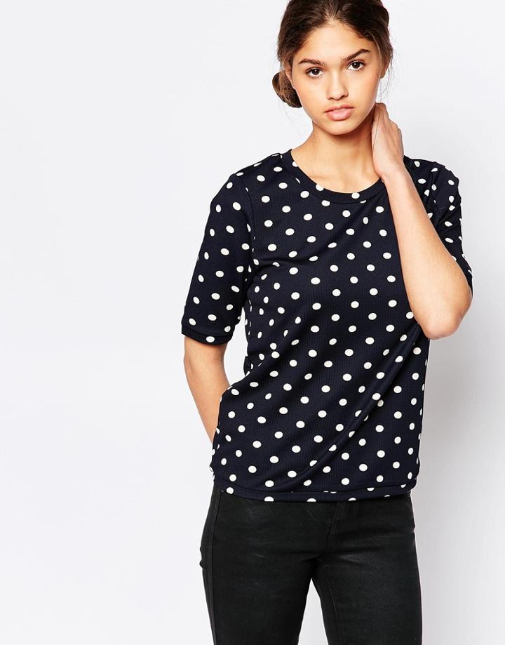 B.young Dotty Short Sleeve T-shirt - Parisian Night